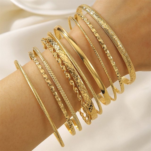 RINHOO FRIENDSHIP Armreifen Set, Gold, Damen - Bild 1