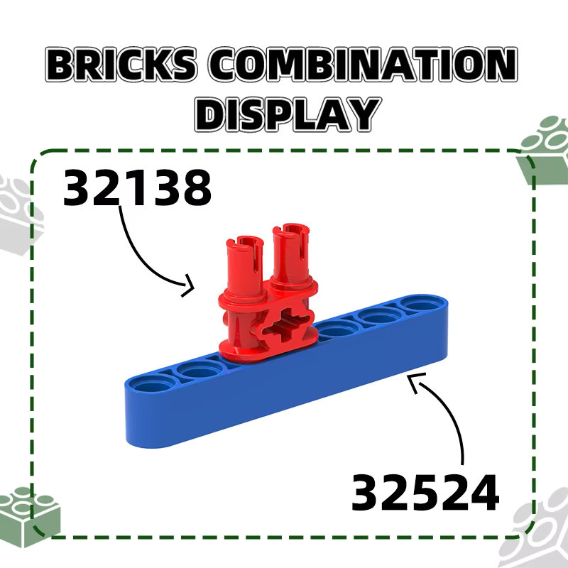 Wang Liftarm Dick 1 x 7 Block-Set, Zubehör, 55-teiliges Set, ab 6 Jahren - Bild 2