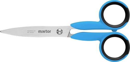 Martor Secumax 363 Sicherheitsschere in Blau-Schwarz mit Soft-Grip und Spezialschliff, H: 6,3 cm, L: 14,0 cm - Bild 1