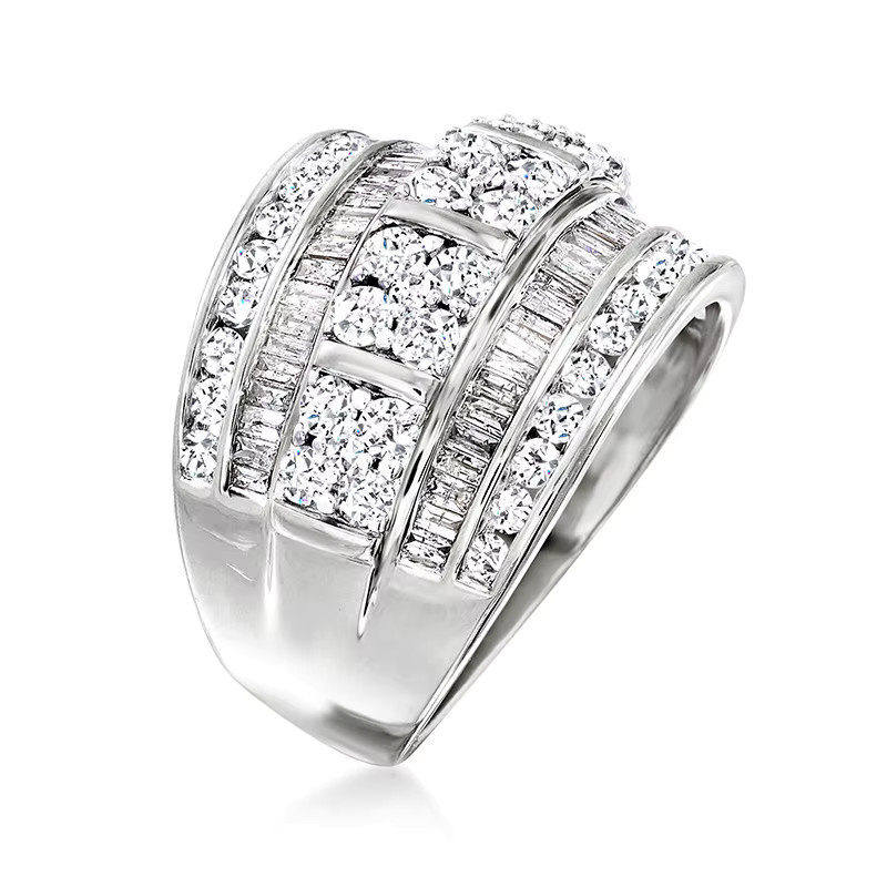Huitan Ring, silberfarben, Zirkonia, Damen - Bild 3