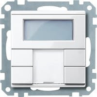Merten KNX Tastsensormodul zweifach mit Raumtemperaturregler und Display in Weiß MEG6212-0319 - Bild 1