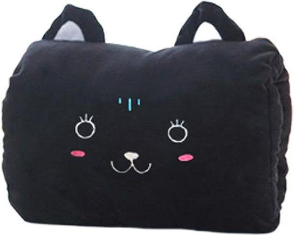 Macroupta Kinder-Plüschkissen Handwärmer, Plüsch / Textil, Schwarz - Bild 1