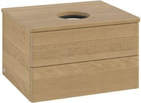 V&B Waschtischunterschrank Antao ohne Frontstruktur in Honey Oak, B/T/H: 60 x 36 x 50 cm - Bild 1