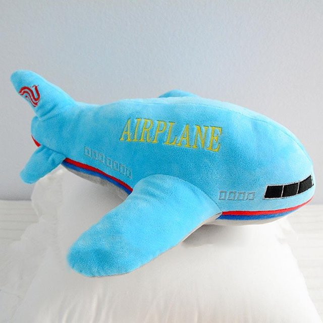 Yiran toy Simulation Plüsch Katze Rakete Flugzeug, Kuscheltier, Blau - Bild 1