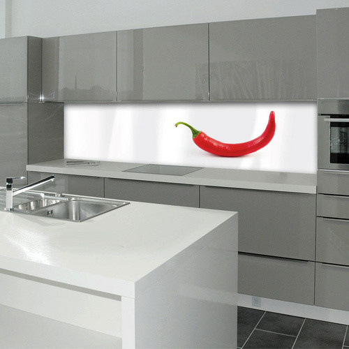 mySPOTTI Küchenrückwand Hot Chili aus Aluverbund in Weiß, Breite: 220 cm, Höhe: 60 cm - Bild 1