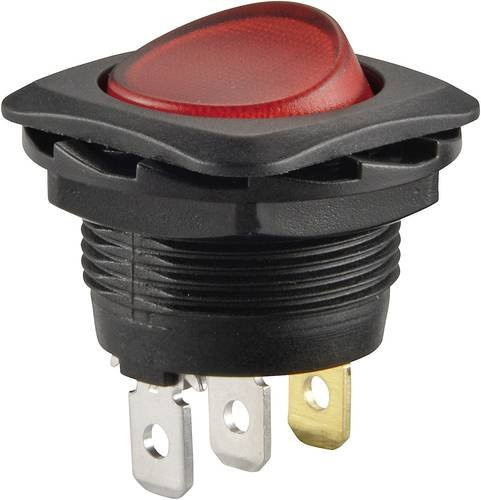 TRU Components Wippschalter TC-R13-135B-02 Rot, 250 V/AC 10A, 1 x Aus/Ein rastend - Bild 1