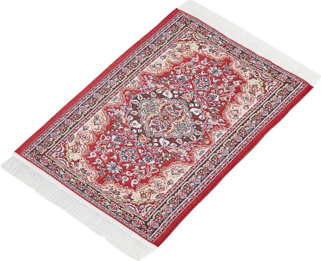 HobbyFun Miniatur Teppich orientalisch Rot Polyester - Bild 1