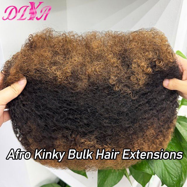 Magic Wave Afro Kinky Curly Remy Echthaar Haarverlängerung, 50g - Bild 1