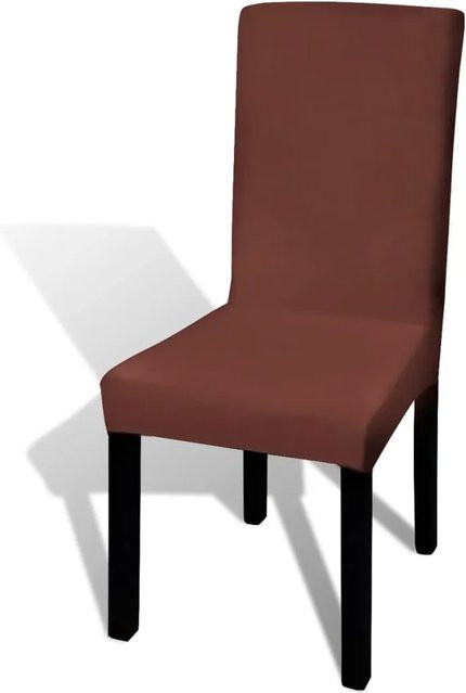 6er Set vidaXL Stretch-Stuhlhussen für Esszimmerstühle in Braun - Bild 2
