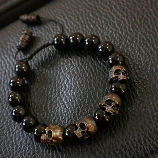 MTMA Armband, Totenkopf, Messing, bunt, Damen - Bild 1
