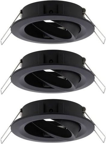 Paulmann Choose Einbauring 3er Set 10W Schwarz matt aus Metall - Bild 1