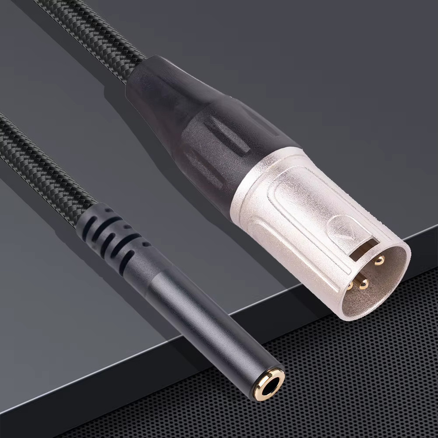 ALLOYSEED Adapterkabel von 3,5mm Klinkenbuchse auf XLR-Stecker in Schwarz für Mikrofone und Mischpulte - Bild 2