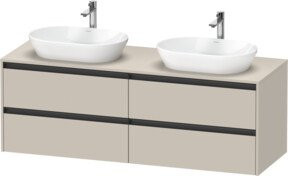 Duravit Waschtischunterschrank Ketho.2 in Beige, wandhängend mit 4 Schubladen, B/T: 160 x 55 cm - Bild 1
