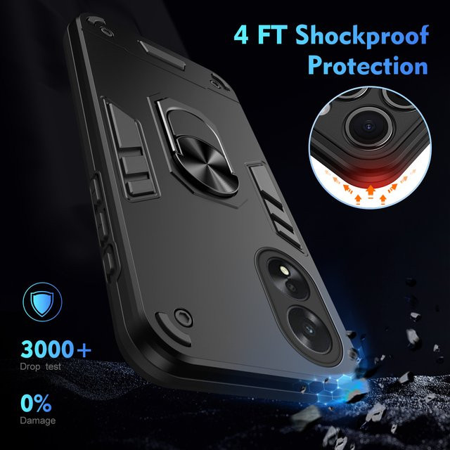 Magnetische Schutzhülle für OPPO A38 A74 A54 A16 A17 A57 A77 A78 A98 A58 A18 in Blau und Schwarz - Bild 1