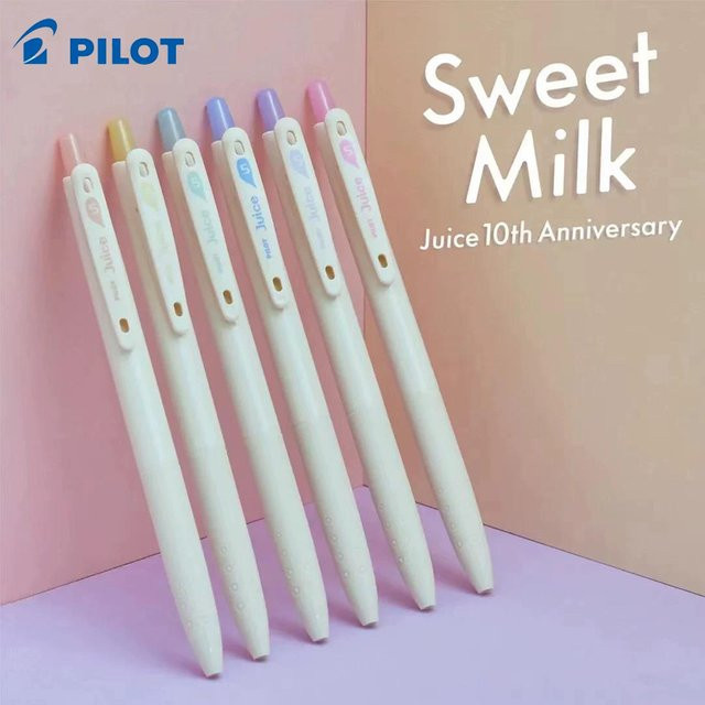 PILOT Juice Up Gelstifte-Set Milk, Elegant und Smoothie Serie in Pink und Multicolour, 0,5 mm Stiftstärke, 6 Stück - Bild 1