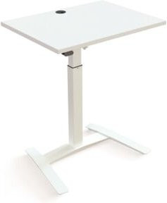 STIER Elektrisch höhenverstellbarer Schreibtisch 501-9 Weiß B: 80 cm, T: 60 cm - Bild 1