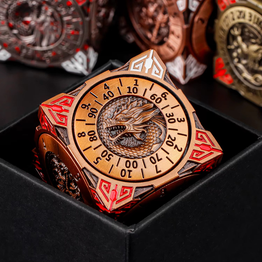 GSF 7-in-1-Spinnerwürfel für DND, Dungeons and Dragons, Metall, Set - Bild 2