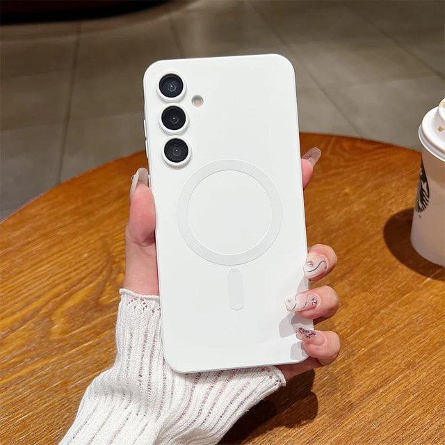 Magnetische weiche TPU Handyhülle für Samsung Galaxy A-Serie in Weiß - Bild 1