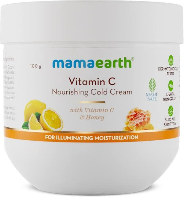 Mamaearth Vitamin C Creme für Gesicht & Körper, 100 g, Trockene Haut - Bild 1