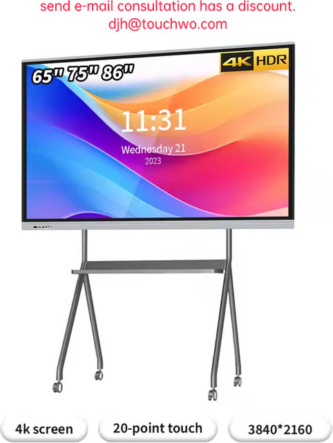 Interaktives Smart TV Whiteboard TouchWo 4K UHD Digitales Whiteboard mit Touchscreen auf Rollen für Klassenzimmer und Konferenzen - Bild 1