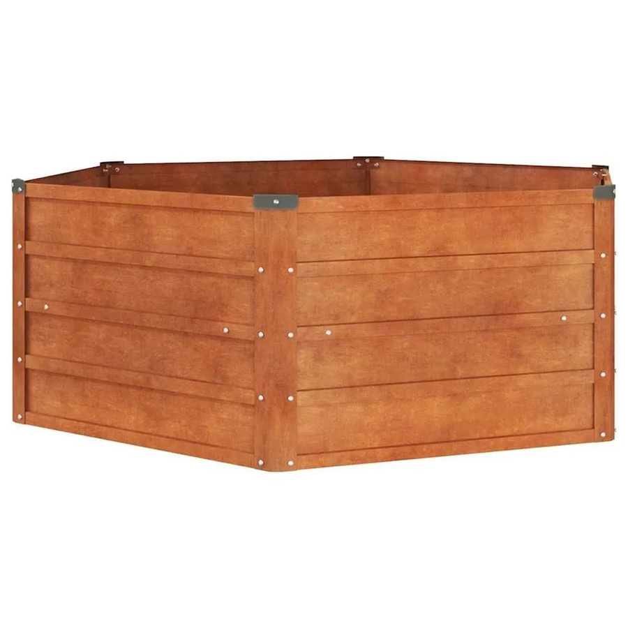 Furnicato Hochbeet aus Cortenstahl in Braun, B/T/H: 129 x 129 x 45 cm - Bild 2