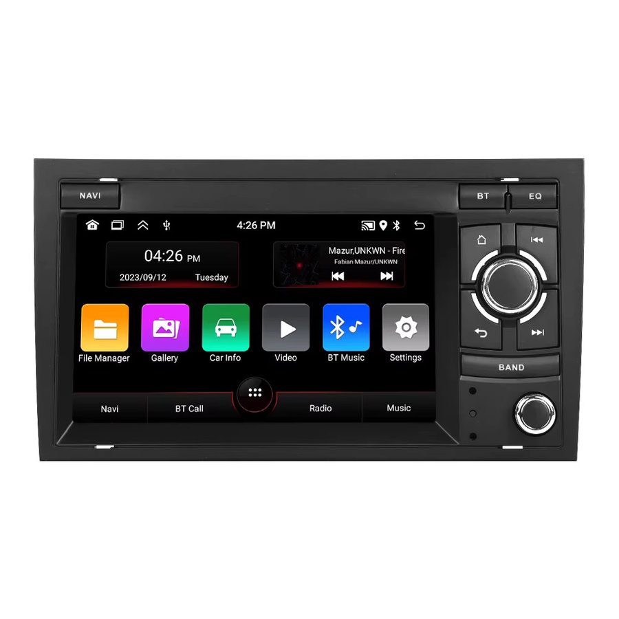 NAVIFANS Android 15 Autoradio mit kabellosem CarPlay und Bluetooth für Audi A4 B6 B7 S4 RS4 2000-2009, 64G Multimedia-Player in Schwarz - Bild 5