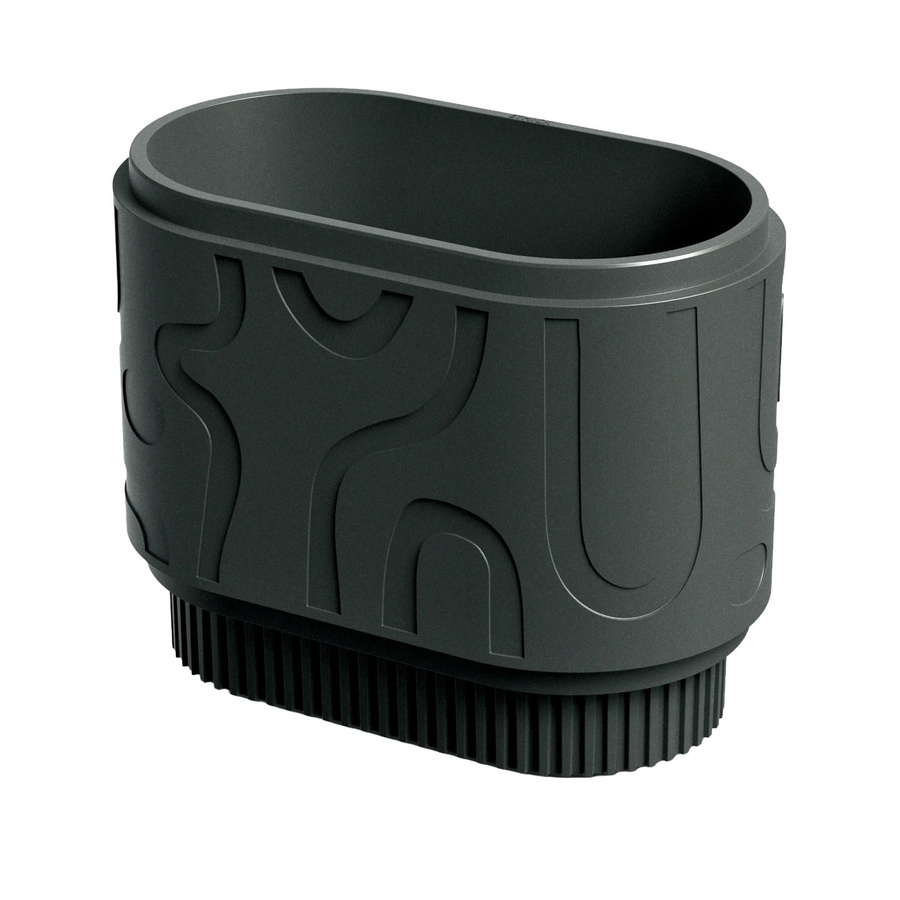 Prosperplast Blumentopf Folka Round Case in Charcoal, B/T/H: 58 x 34 x 46 cm - Bild 2