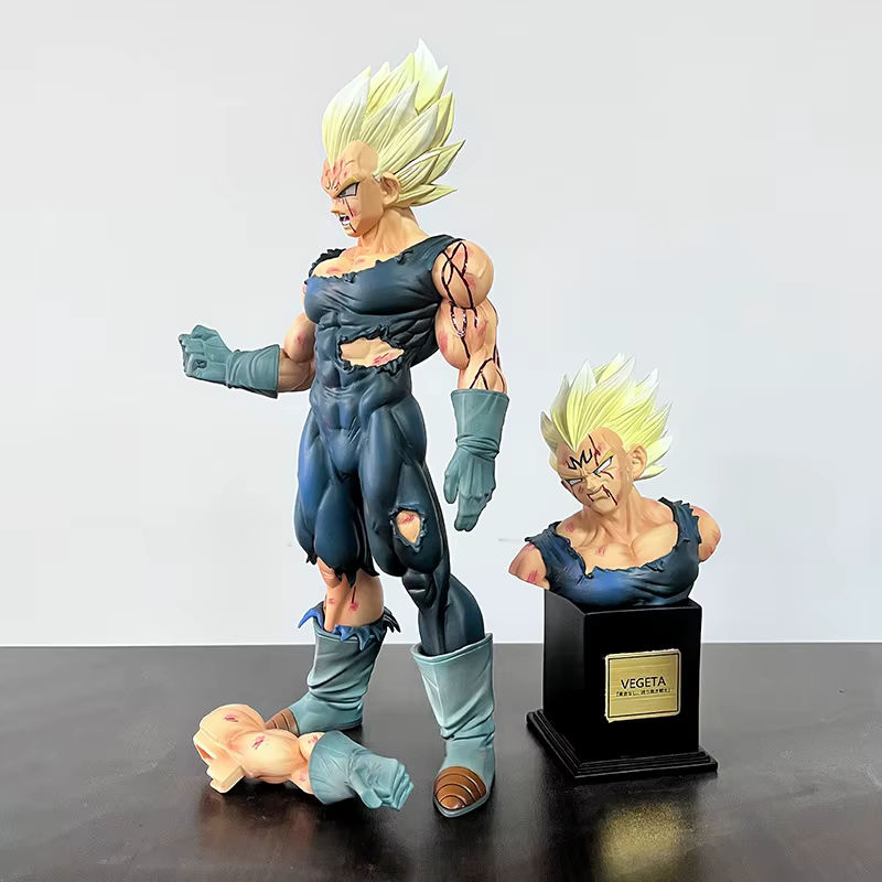 Bandai Dragon Ball Z Vegeta Actionfigur mit austauschbarem Kopf als Majin Vegeta Sammlerstück, mehrfarbig, Höhe: 28 cm - Bild 5