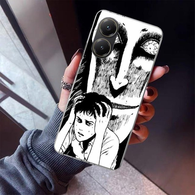 Handyhülle im Japanischen Horror Comic Anime Design für Xiaomi Poco und Redmi Modelle, Multicolor - Bild 1