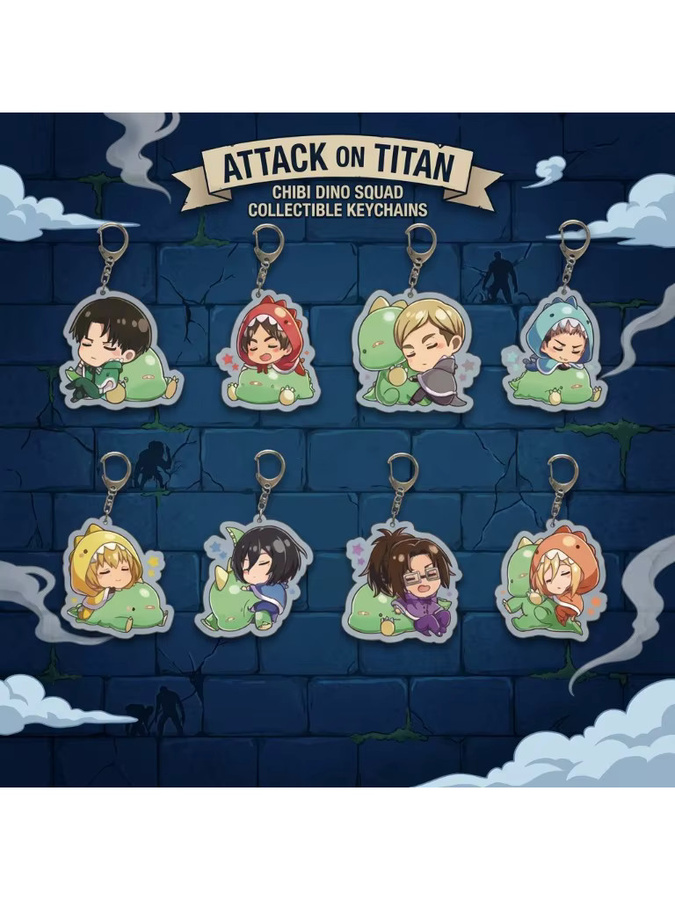 Bandai Schlüsselanhänger Anime Attack on Titan, Transparenter Anhänger, Unisex - Bild 3