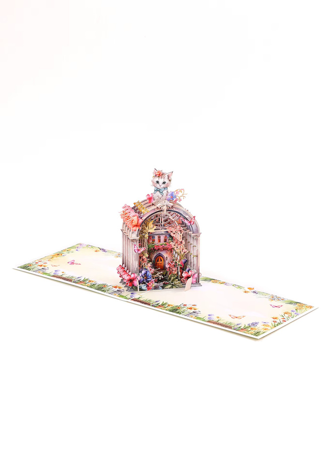 Opjoys Katzenkirche Pop-Up-Karte in Multicolour aus Papier - Bild 2