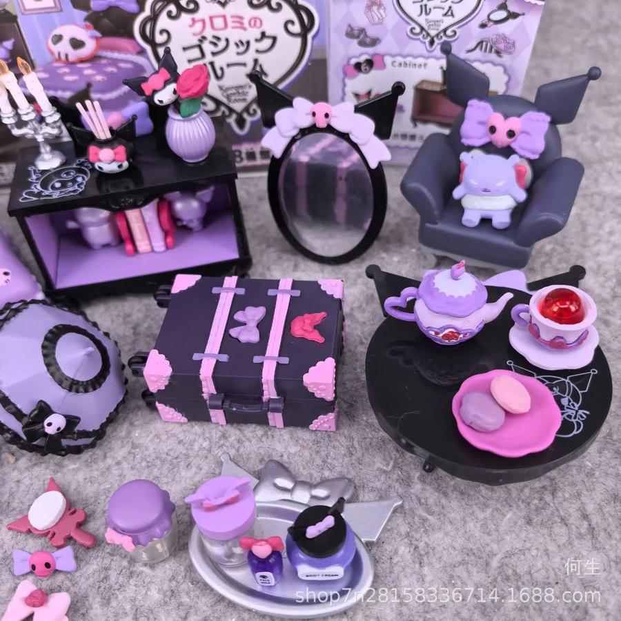 Sanrio Kuromi Gothic Anime Figur als niedliche Miniaturen Mystery Blind Box zum Sammeln - Bild 3