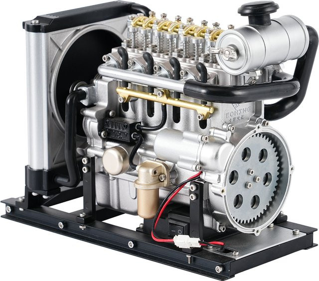 TECHING Mini-Diesel-Mechanischer Motor mit vier Zylindern, Metallmotor, RC-Hobby-Kit-Modell - Bild 1