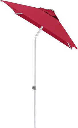 Kettler Marktschirm EASY PUSH mit UPF 50+ und PU-Beschichtung, Farbe Rot, Gestell Silber, B/T/H: 210 x 150 x 250 cm, 3er Pack