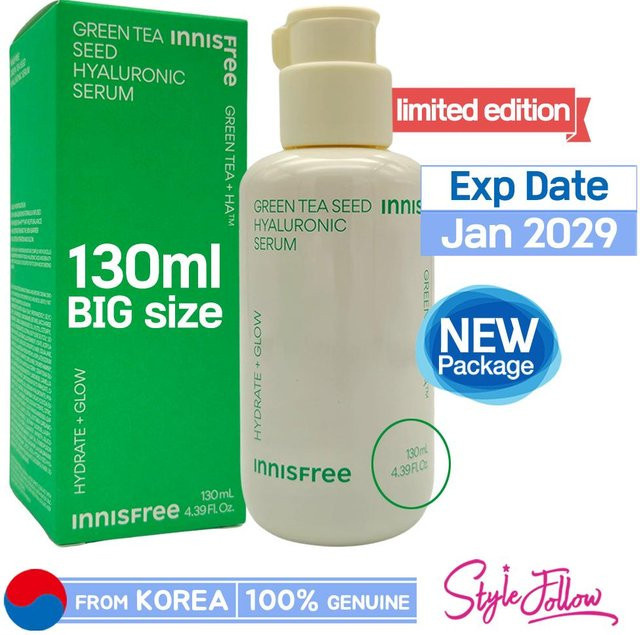 INNISFREE Green Tea Seed Hyaluronic Serum, 130 ml, mit Hyaluronsäure - Bild 1