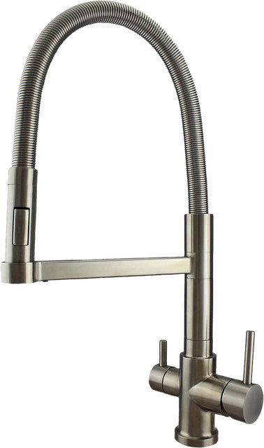 Xartis Küchenarmatur aus Edelstahl mit flexibler Brause und 3-Wege-Sprayfunktion in Silber/Brushed Steel (XO-AR 7015) - Bild 1