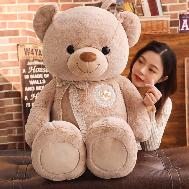Bären-Panda-Puppe, Teddy-Puppe, Plüschtier, braun - Bild 1