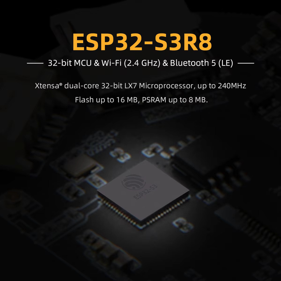 LILYGO T-Display-S3-Touch Entwicklungsplatine mit 1,9 Zoll Bildschirm, ESP32-S3, WLAN und Bluetooth in Schwarz - Bild 2