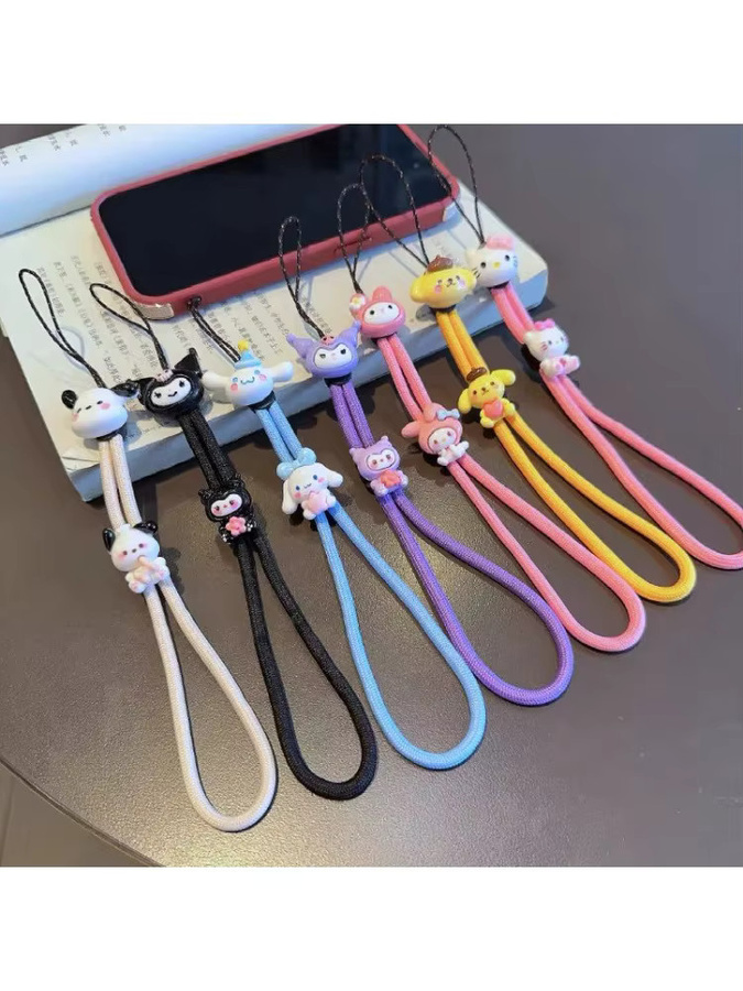 Sanrio Handy-Schlüsselband mit Hello Kitty, Kuromi, Melody und Pochacco als verstellbare Handgelenksschlaufe - Bild 3