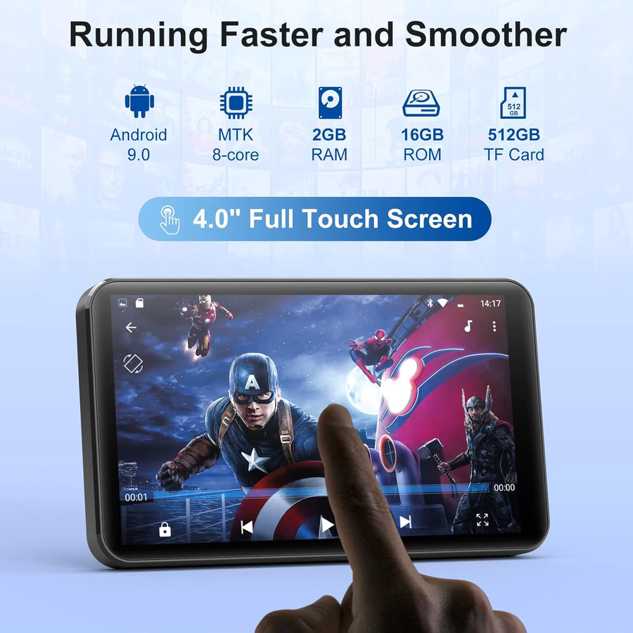MECHEN Android 9.0 Multimedia Player mit Bluetooth und WLAN in Schwarz und Grau - Bild 2