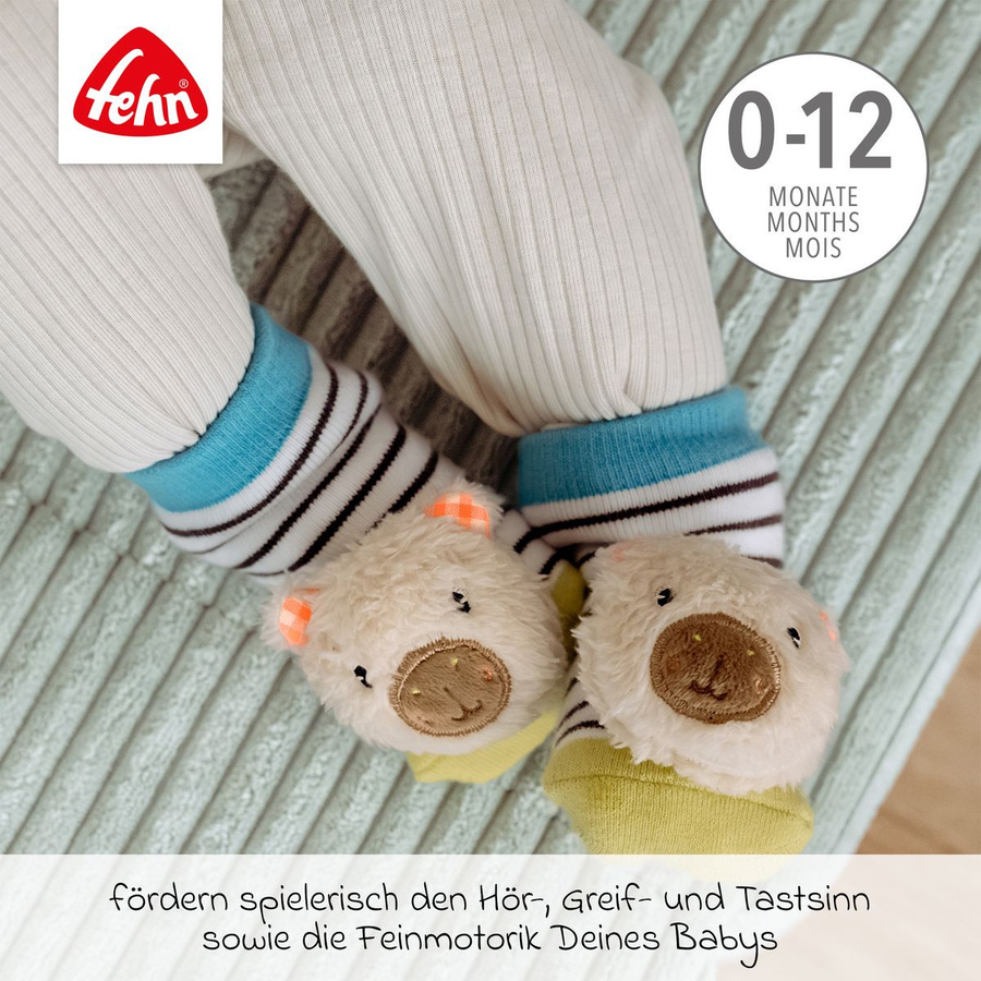 Fehn Capybara Rassel-Söckchen, ab 0 Jahre - Bild 2
