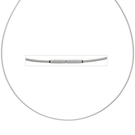 Colfem Halskette Edelstahl, 1,0 mm, 42 cm, Unisex - Bild 1