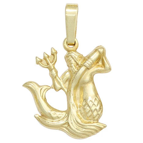Colfem Anhänger Sternzeichen Wassermann, 333 Gold, Gelbgold, Unisex - Bild 1