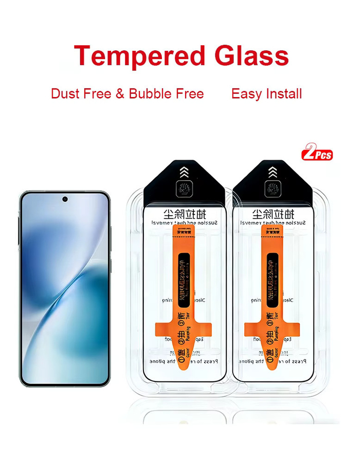 2 Stück Displayschutzfolie aus gehärtetem Glas für Realme GT8 Pro GT7 T GT5 GT2 Pro, transparent, mit One-Touch-Installation - Bild 7