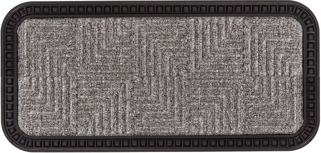 Fußmatte BORDER STAR von Astra in Grau und Silber mit Sternen-Design aus Polypropylen und Gummi, Rechteckig, Breite: 60,0 cm, Tiefe: 1,0 cm - Bild 1