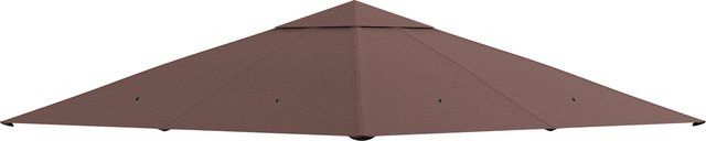 Outsunny Ersatzdach aus Canvas für Pavillon, wetterfestes Polyester mit hoher Dichte 180g/m², UV-Schutz, Farbe: Kaffee, B x B: 3 x 3 m - Bild 1