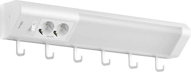 Oktaplex Talin LED Unterbauleuchte für die Küche in Weiß mit Steckdose, Warmweiß 3000K, Breite: 50 cm - Bild 1