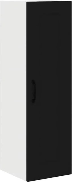 vidaXL Küchenwandschrank in Schwarz, Wandmontage mit Scharniertüren und Regalböden, B/T/H: 30 x 31 x 100 cm - Bild 1