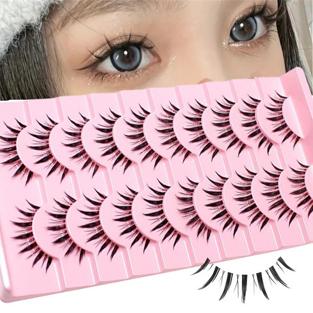 LIMEIKAI Falsche Wimpern, 10 Paar, 3D-Effekt, Natürlich - Bild 1