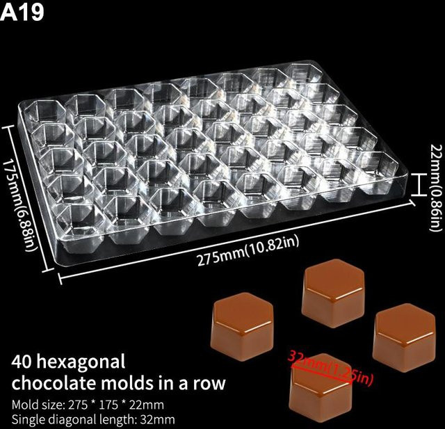 Yummys Runde Schokoladenform aus Polycarbonat, Transparente Süßigkeitenform mit Antihaftbeschichtung - Bild 1